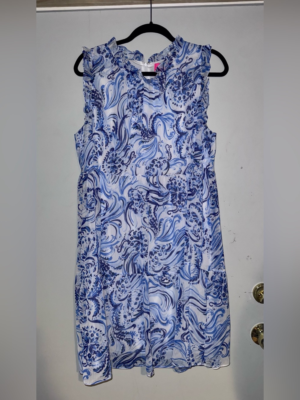 Lily Pulitzer Blue Paisley-Print Sleeveless Summer Dress